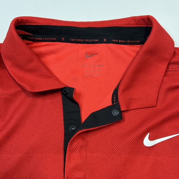 Nike Dri-FIT ADV TW Tiger Woods Men's Golf Polo Red Camo Size 2XL DR5327-687 - Picture 11 of 13